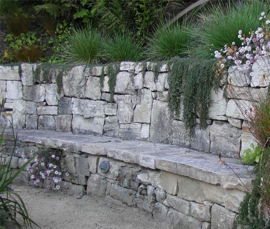 Granite Bench and Wall