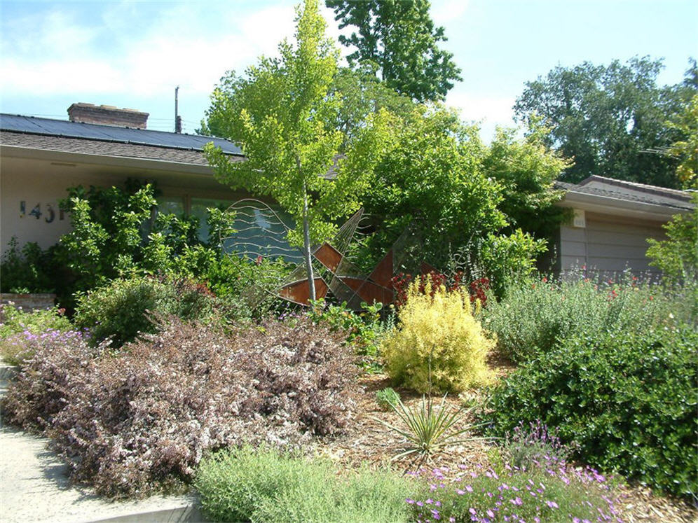 Front Yard with Statuary