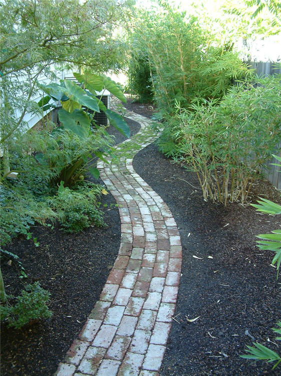 Brick Walk in Side Yard