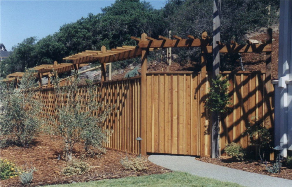 Solid Fence with Half Trellis Cap