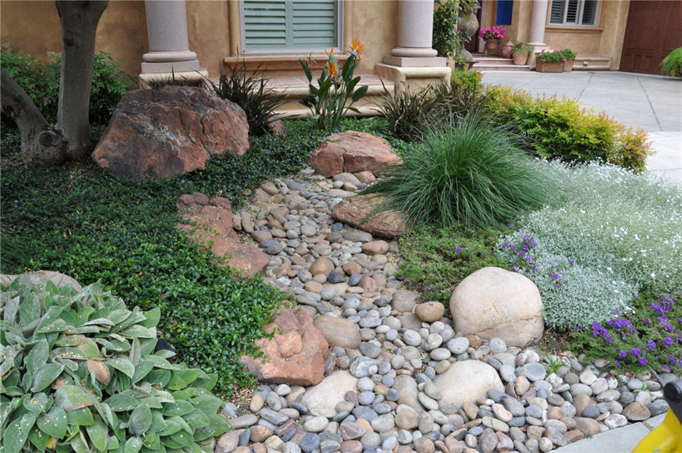 Lamb's Ear Garden Stream Bed Detail